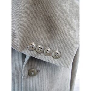Andrew Fezza Men's Sport Coat Gray Corduroy Ventless Size 44L